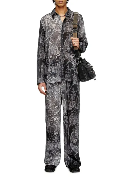 Nohavice Diesel P-Theck-A-Ajfw Trousers Black