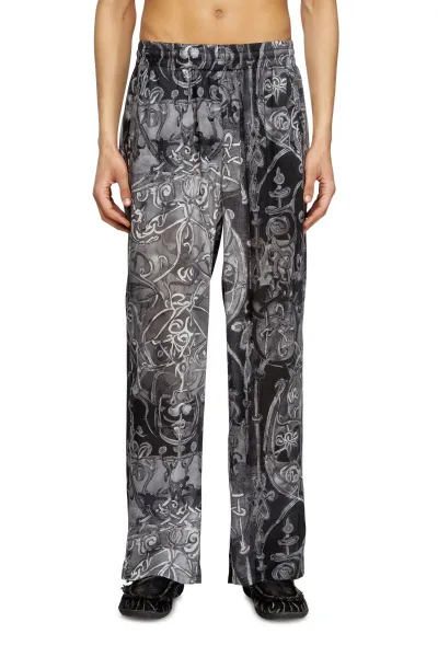 Nohavice Diesel P-Theck-A-Ajfw Trousers Black