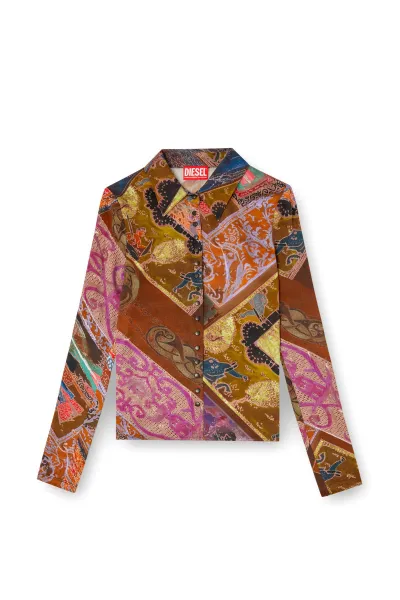 Košeľa Diesel C-Amelia Shirt Brown