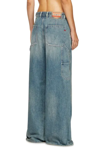 Džínsy Diesel D-Sire-W Trousers Blue