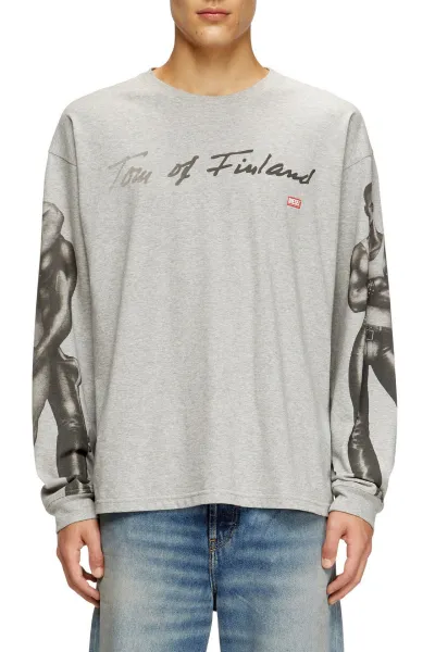 Tričko Diesel Pr-T-Boxt-Ls-Tom25 T-Shirt Grey