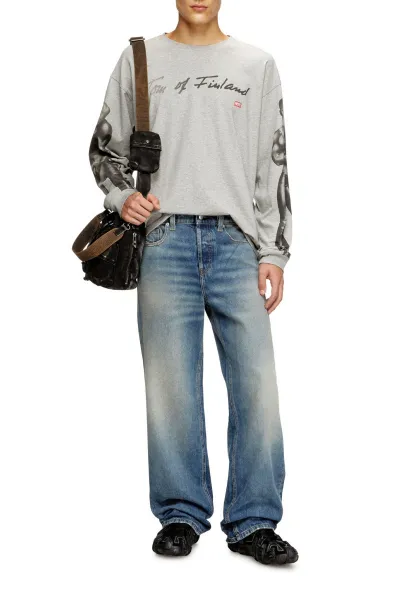 Tričko Diesel Pr-T-Boxt-Ls-Tom25 T-Shirt Grey