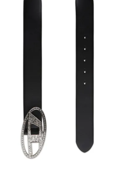Opasok Diesel Oval D Logo B-1Dr Strass Belt Black