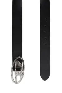 Opasok Diesel Oval D Logo B-1Dr Strass Belt Black