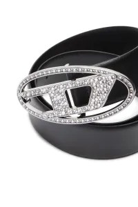 Opasok Diesel Oval D Logo B-1Dr Strass Belt Black