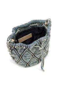 Kabelka Diesel Charm-D Bucket S Shoulder Bag Blue Dirty Wash