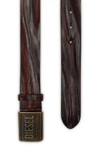 Opasok Diesel Diesel Logo B-Metal Biscotto Belt Brown