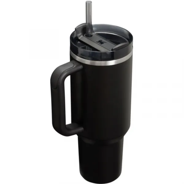 Stanley Quencher H2.O FlowState™ Tumbler tumbler z nehrdzavejúcej ocele s rúrkou veľký Black 1180 ml