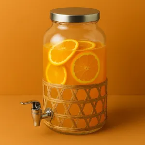 Mondex Skleněná nádoba na nápoje s kohoutkem MODERN KITCHEN 3,5 l čirá