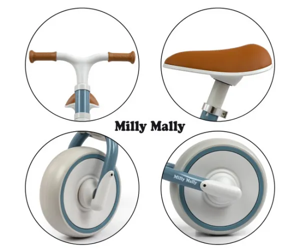 Detské odrážadlo kolo Milly Mally Skippy blue