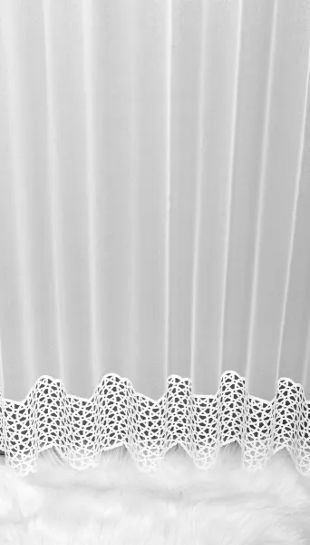 Záclona Dreher, Elegance s bordúrou, biela 150 cm