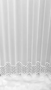 Záclona Dreher, Elegance s bordúrou, biela 150 cm