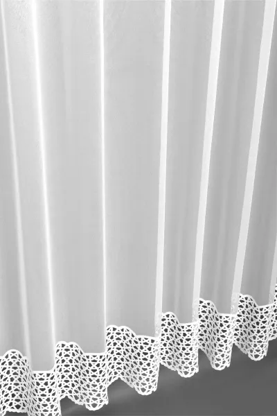 Záclona Dreher, Elegance s bordúrou, biela 150 cm