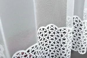Záclona Dreher, Elegance s bordúrou, biela 150 cm