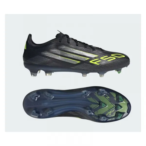 Pánske futbalové kopačky outdoorové ADIDAS F50 Pro M FG core black iron metallic lucid lemon