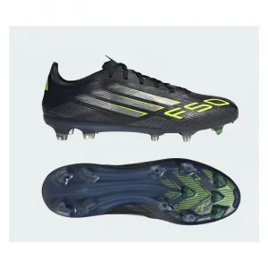 Pánske futbalové kopačky outdoorové ADIDAS F50 Pro M FG core black iron metallic lucid lemon