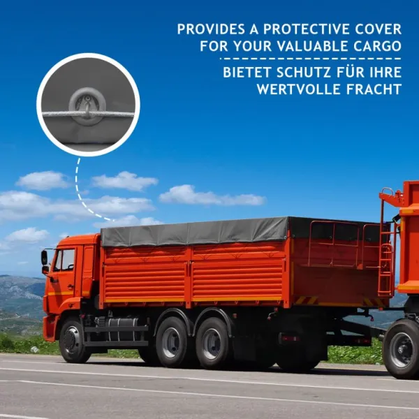 JAGO Plachta 650 g/m², hliníkové oká, antracit, 5 x 7 m