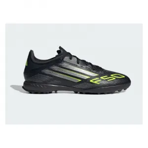 Pánske futbalové kopačky turfy ADIDAS F50 League M TF core black iron metallic lucid lemon
