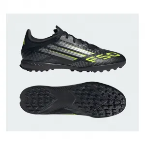 Pánske futbalové kopačky turfy ADIDAS F50 League M TF core black iron metallic lucid lemon