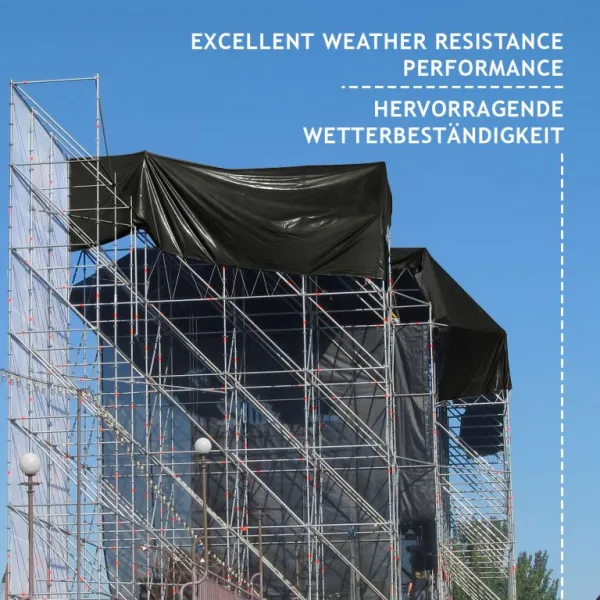 JAGO Plachta 650 g/m², hliníkové oká, čierna, 5 x 7 m