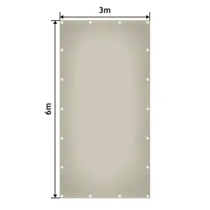 JAGO Plachta 650 g/m², hliníková oka, sivá, 3 x 6 m