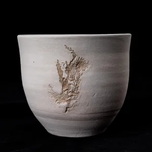 Gilde Keramický květináč s otiskem větvičky, 18 cm