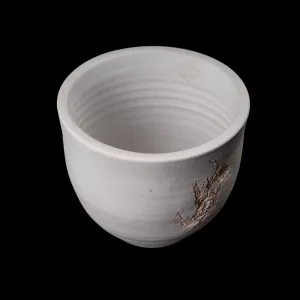 Gilde Keramický květináč s otiskem větvičky, 18 cm