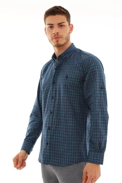 G724 DEWBERRY MEN'S SHIRT-NAVY-KHAKI