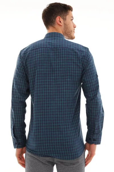 G724 DEWBERRY MEN'S SHIRT-NAVY-KHAKI