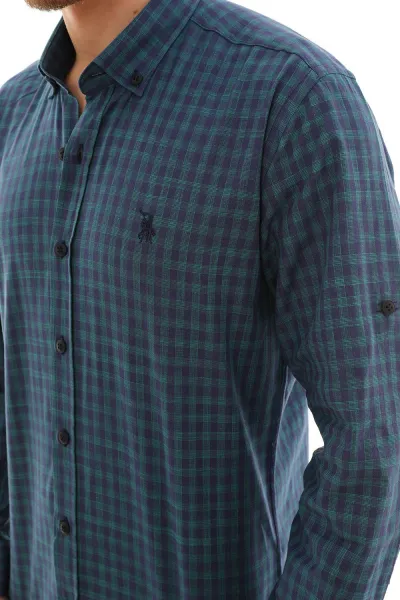 G724 DEWBERRY MEN'S SHIRT-NAVY-KHAKI