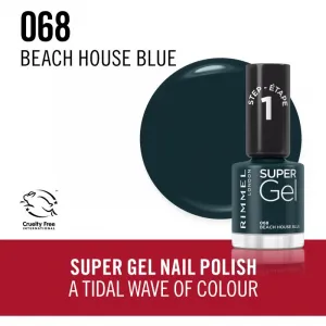 Rimmel Super Gel gélový lak na nechty bez použitia UV/LED lampy odtieň 068 Beach House Blue 12 ml
