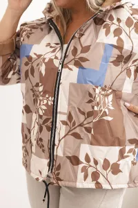 Kesi Włoski Dámska bunda Plus Size s kapucňou a predĺženým zadkom fango
