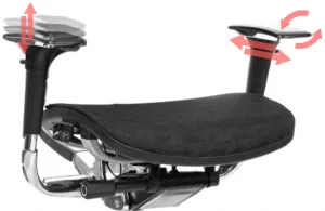 MERCURY Ergonomická kancelárska stolička ORION JNS-801, čierna W-51 (vzorovaná), leštěný kríž