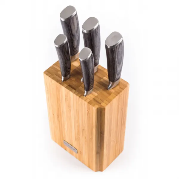 G21 Sada nožov Gourmet Stone 5 ks + bambusový blok