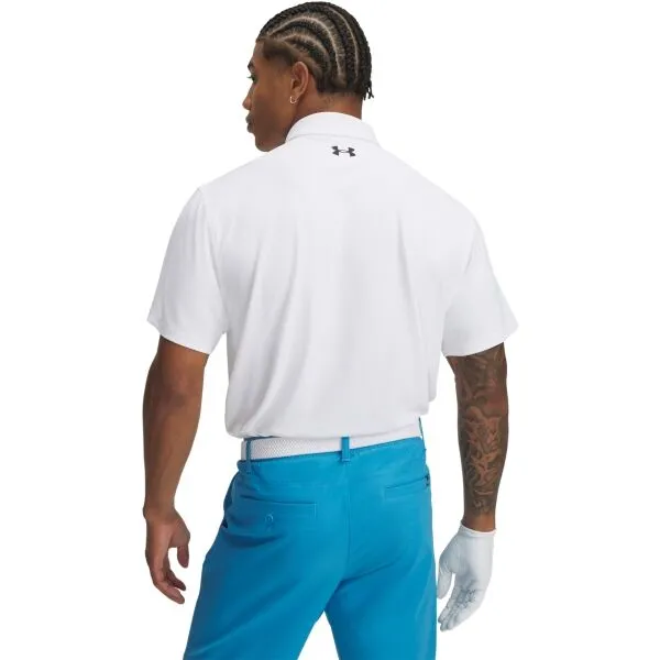 Under Armour UA T2G POLO LB BLK Pánske polo, biela, veľkosť