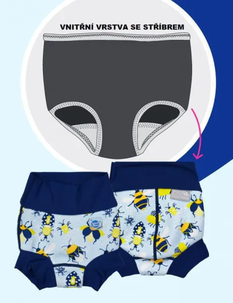 Antibakteriálne plavky Happy Nappy DUO Garden Delight L (6 – 12 mes.)