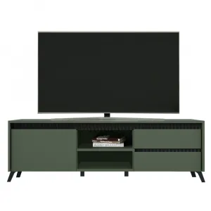 TV stolík, smoke zelená/čierna, LONGY RTV1K2So