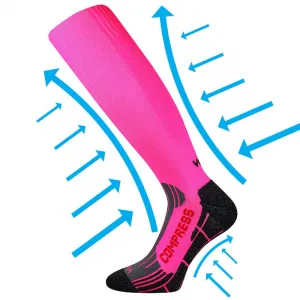 Dámske bežecké kompresné podkolienky VOXX 1 PACK-Flex-neon pink
