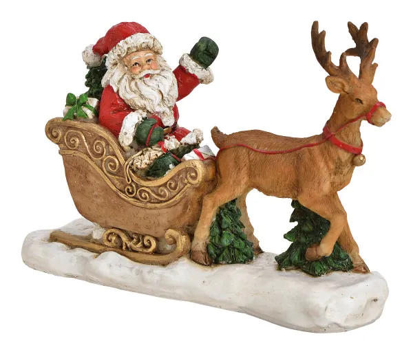 G. Wurm Dekorace Santa na saních