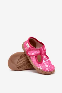 Boto Barefoot Papuče Dievčenské Srdiečka Na Suchý Zips Milami Fuchsie Talirae