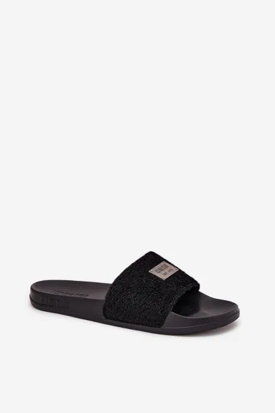 BIG STAR SHOES Dámske Šľapky Na Pěnové Podešvi S Kožušinou Big Star
