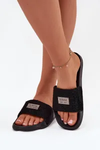 BIG STAR SHOES Dámske Šľapky Na Pěnové Podešvi S Kožušinou Big Star
