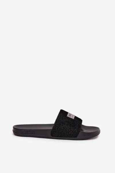 BIG STAR SHOES Dámske Šľapky Na Pěnové Podešvi S Kožušinou Big Star