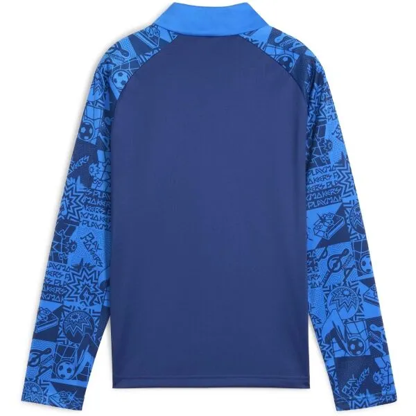 Puma NEYMAR JR PLAYMAKER 1/4 ZIP JR Chlapčenská mikina, tmavo modrá, veľkosť