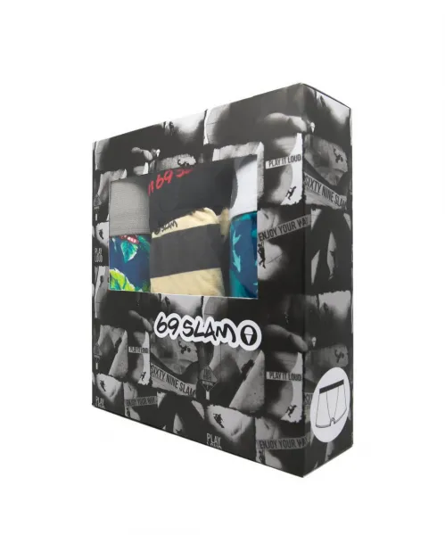 3PACK pánske boxerky 69SLAM fit bamboo mix (PACGCL-BB) M, trenky