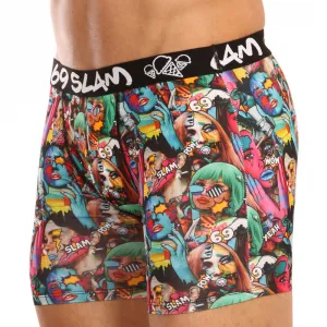 Pánske boxerky 69SLAM fit pop art (MBYOAT-PO) S, trenky