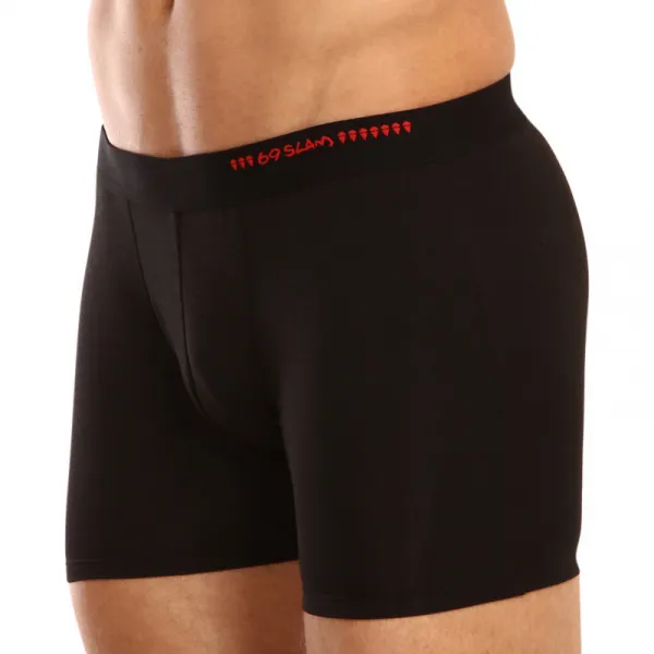 Pánske boxerky 69SLAM fit bamboo plain (MBWPLN-BK) M, trenky