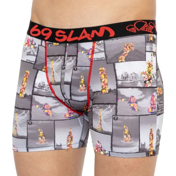 Pánske boxerky 69SLAM fit around the world (MBYADD-PO) M, trenky