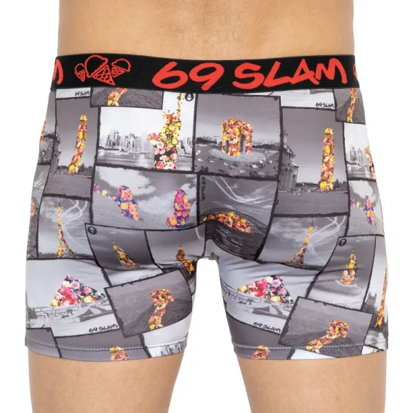 Pánske boxerky 69SLAM fit around the world (MBYADD-PO) M, trenky