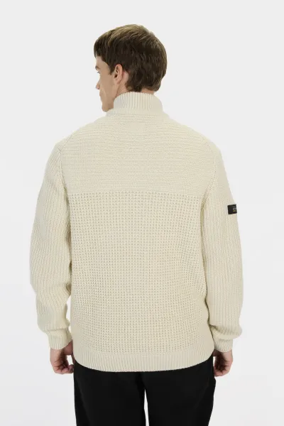 Sveter Camel Active Knitted Jacket Creme